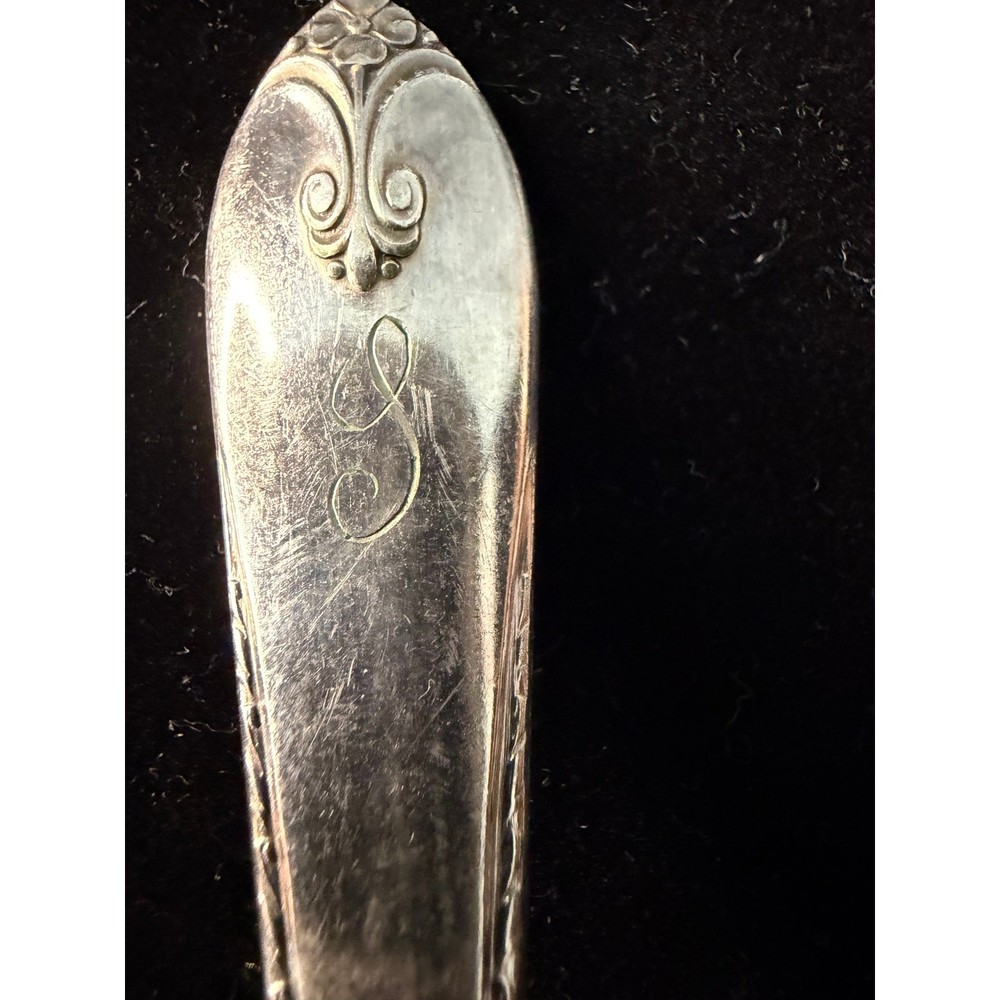 Wm Rogers & Sons Exquisite Silverplate Flatware Complete Service for 8 Monogram