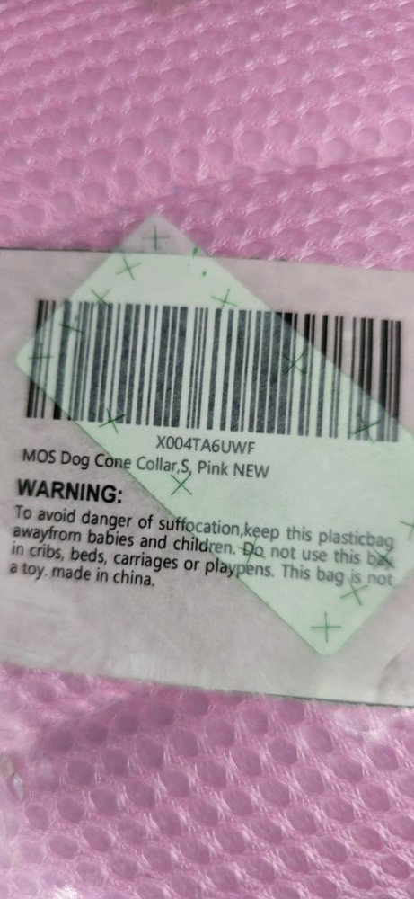 Soft Fabric Cone Collar, Small, Pink, New