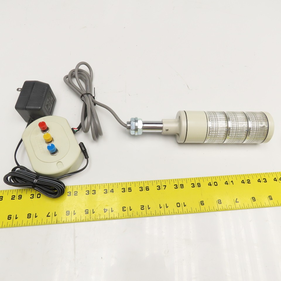 Patlite HSST-312-RYG 120V Red Green Yellow Selectable Andon Light Stack