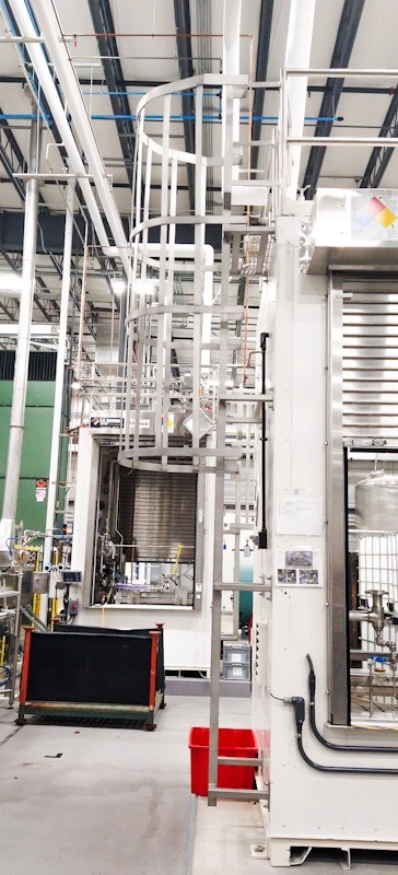 Fixed Steel Cage Safety Ladder