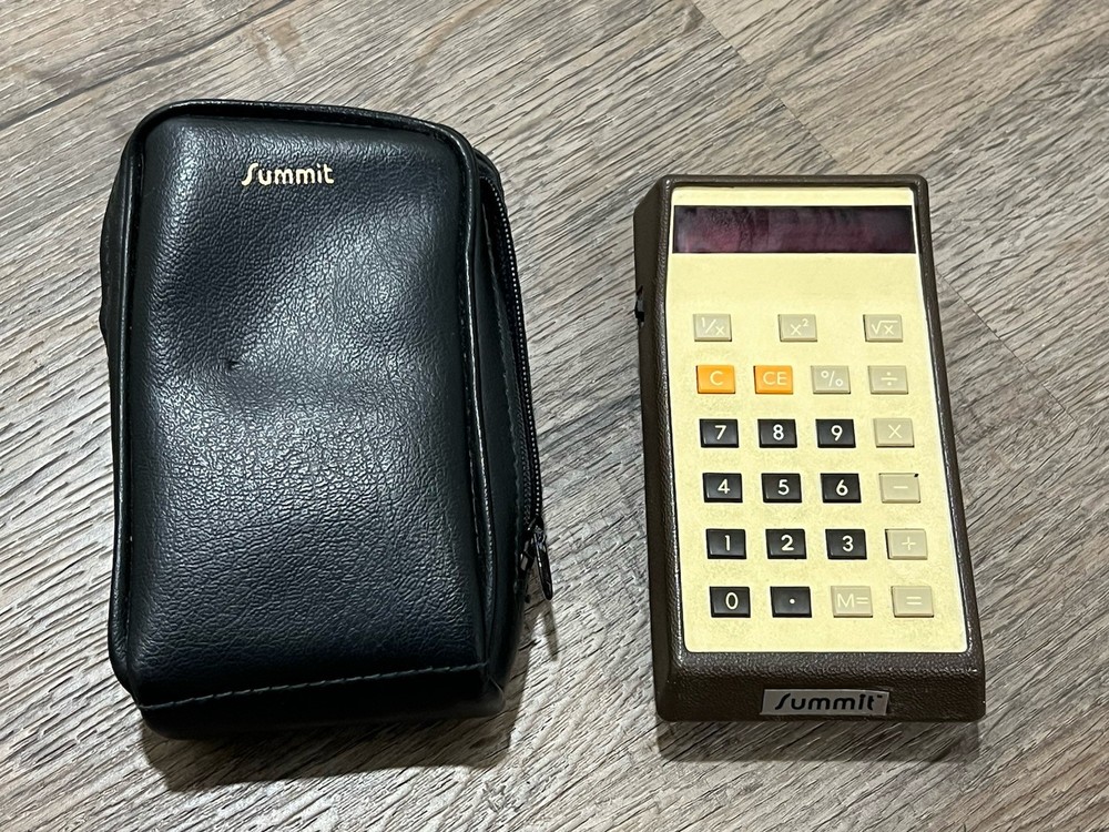 Vintage Summit Si-80 Calculator With Case Untested