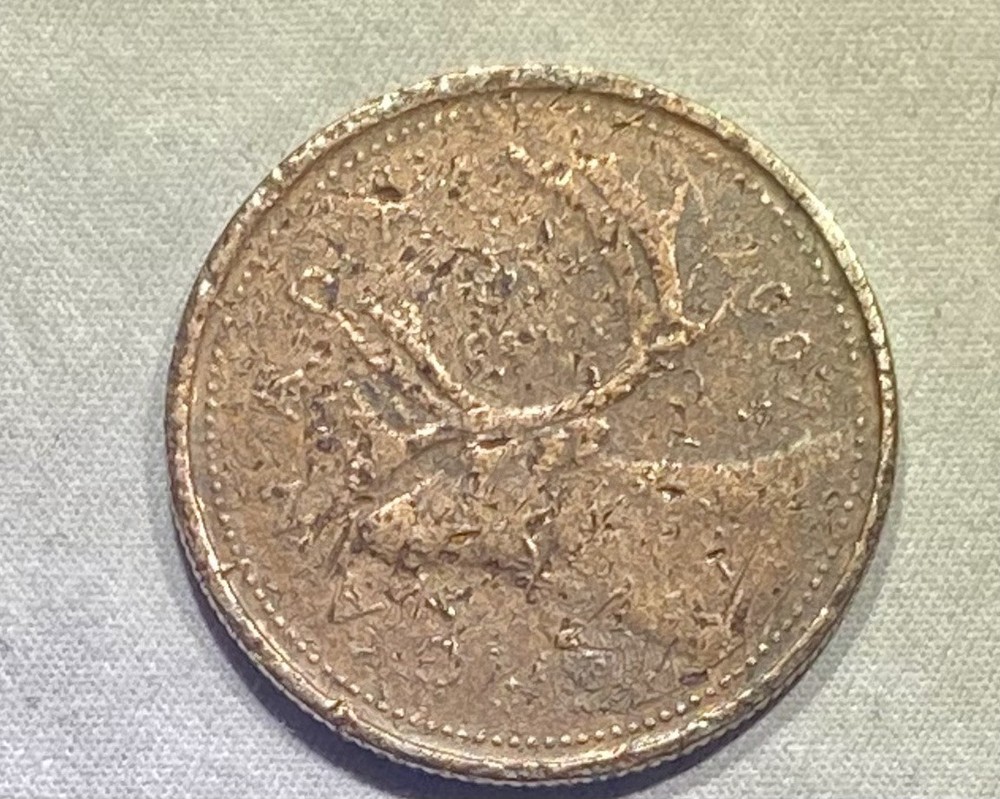 Canada 2007 -25c Error Missing Nickel Layer