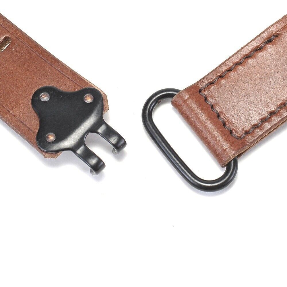 M1907 LEATHER RIFLE SLING Dated 1943 M1 GARAND SPRINGFIELD Drum Dyed Leather