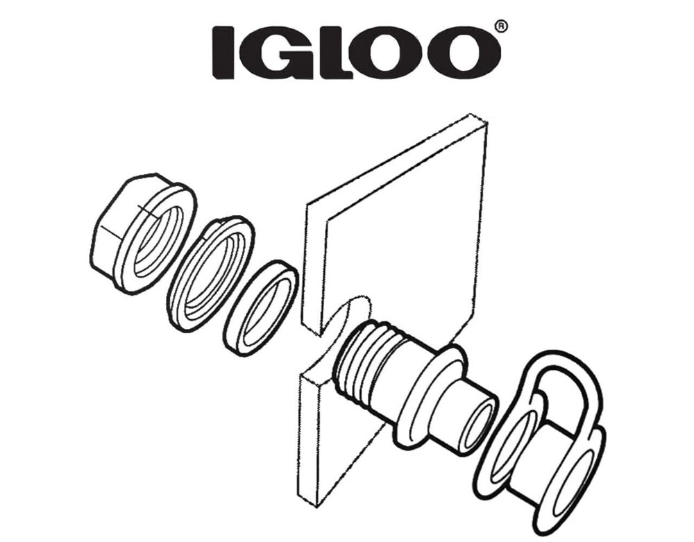 Igloo Replacement Triple Snap Drain Plug 24010
