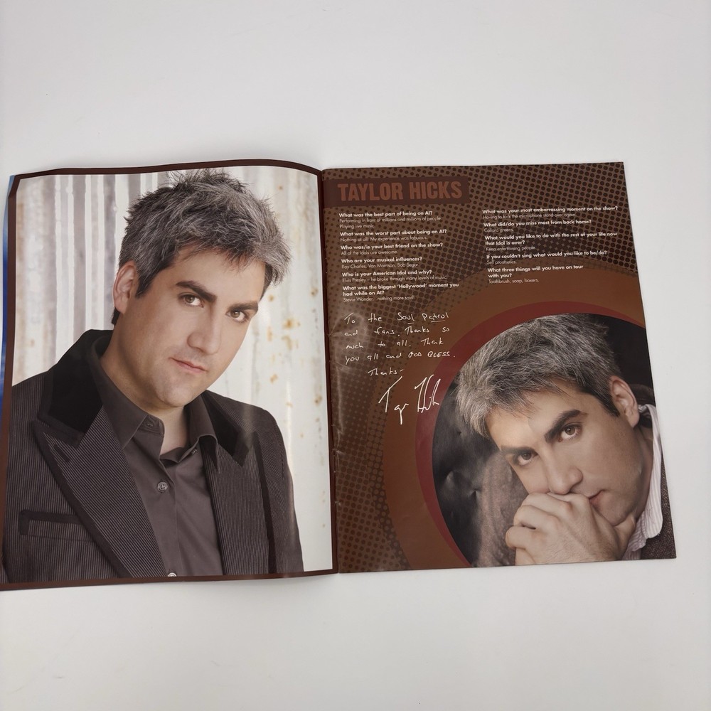American Idol Live Tour 2006 Program Book Souvenir Booklet taylor hicks