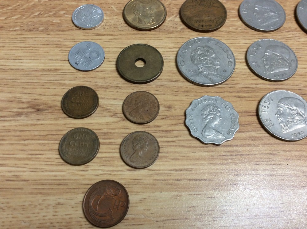 Coins assorted, rare, unusual, internation currency