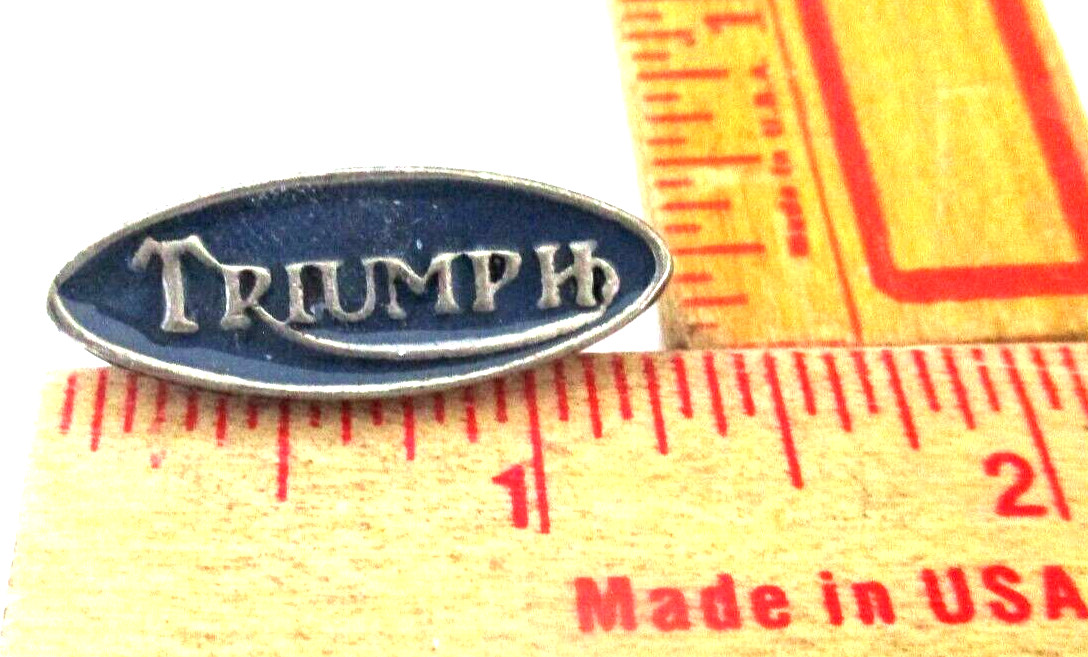 Triumph pin vintage collectible old British motorcycle pinback biker memorabilia