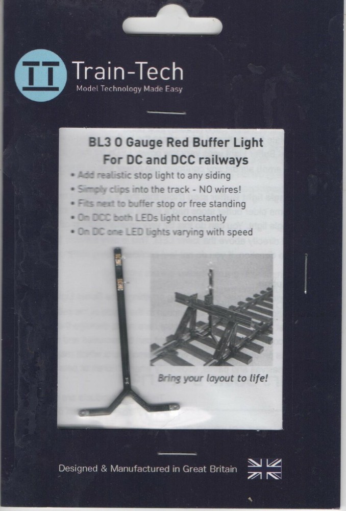 Train-Tech BL3 - O Gauge Red Buffer Light (1) For DC and DCC Railways