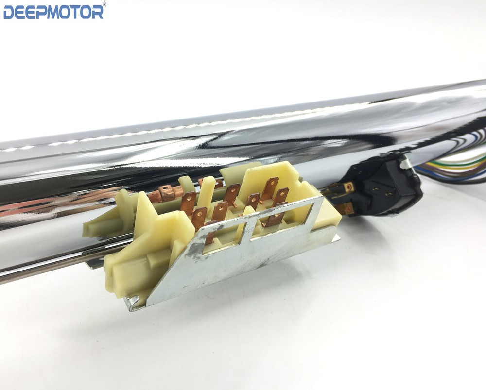 32" inch Auto Column Shift Tilt Steering Column with Key & Wheel Adapter Chrome