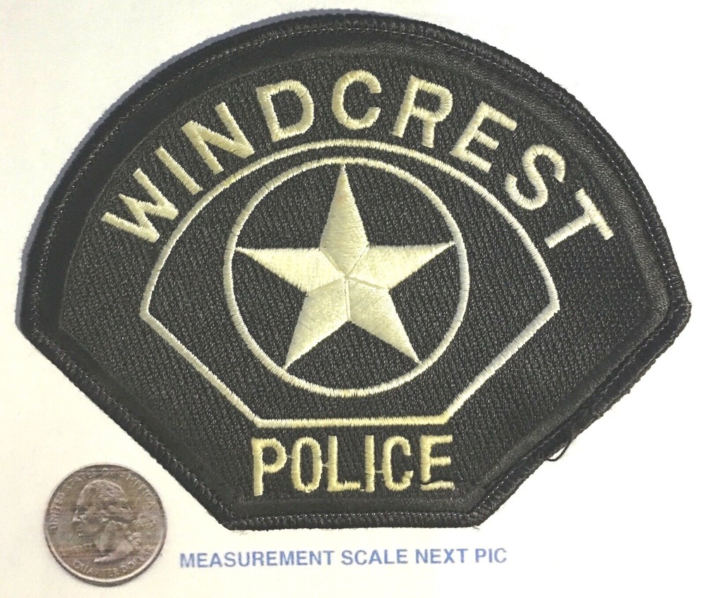 Windcrest Texas TX Police Shoulder Patch  Uniform removed