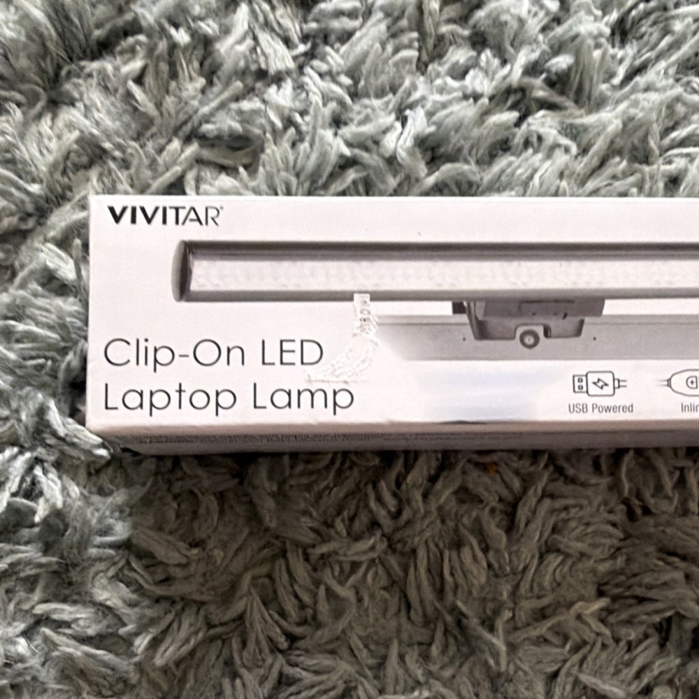 Vivitar Clip-On LED Laptop Lamp USB Powered Adjustable Lighting