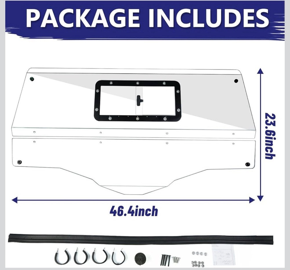 ZFORCE 800 Rear Windshield Vent Back Window Compatible with CFMOTO ZFORCE 800