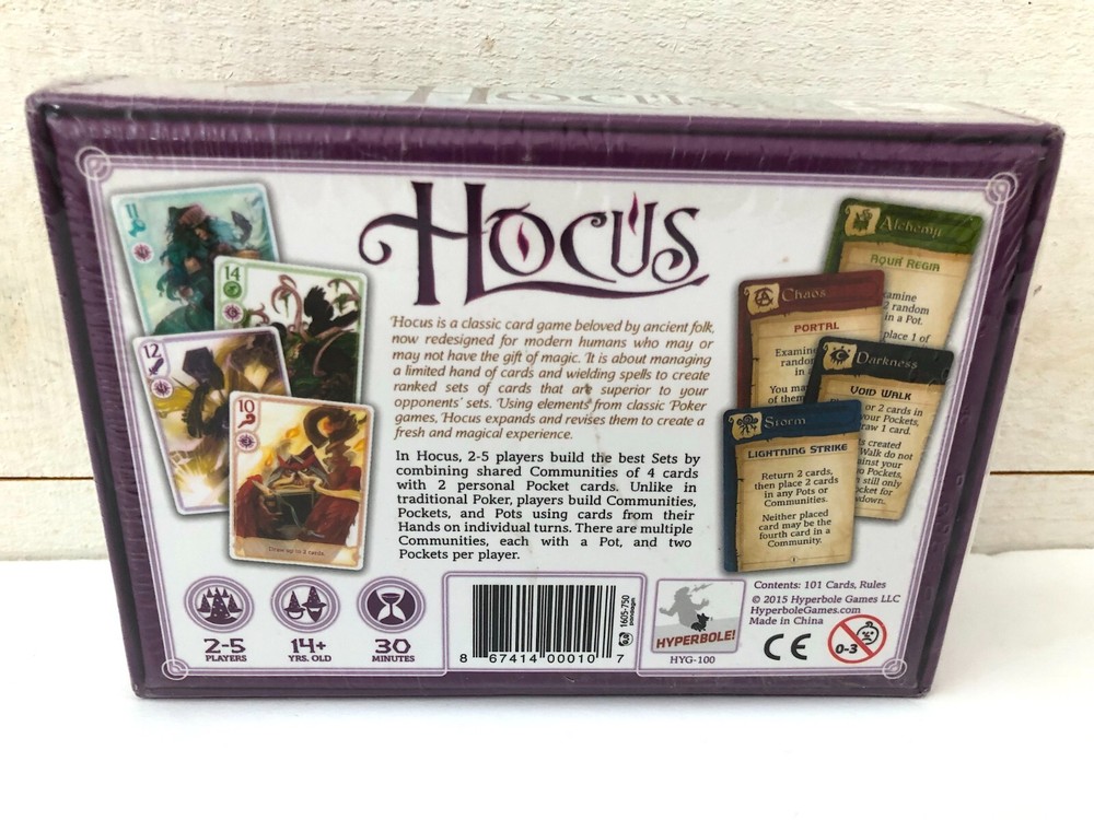 HOCUS Magical Card Game Classic Hyperbole Multiplayer Spells Magic NEW & SEALED