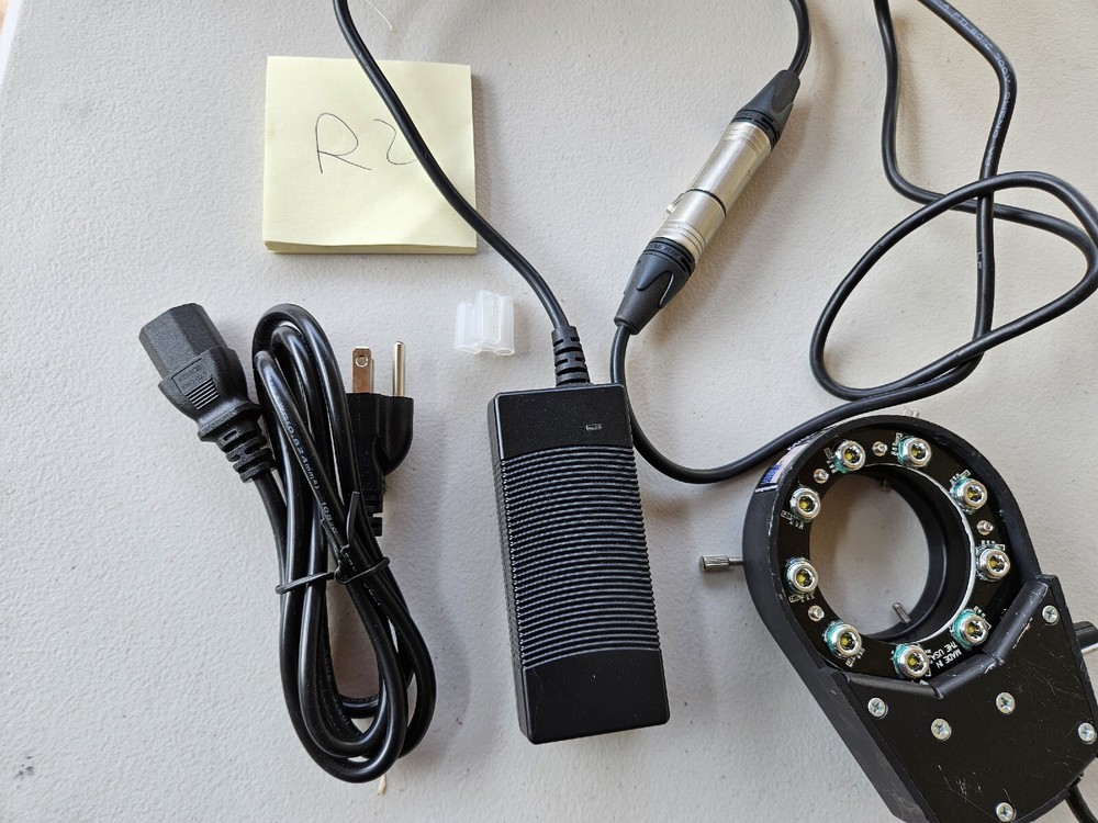 Micro-Lite, LV2000-B, Ring Illuminator light, With Power Supply, LED light used