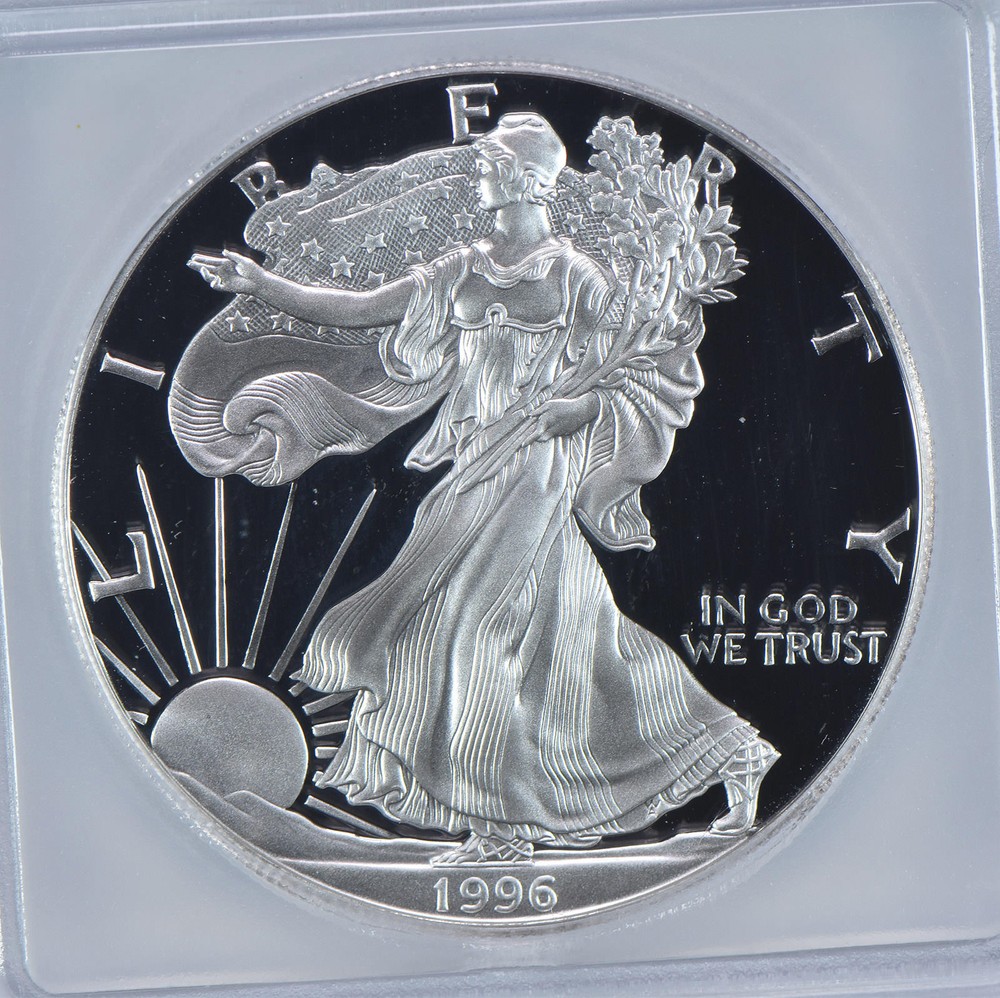 1996-P American Silver Eagle PR70 DCAM ICG