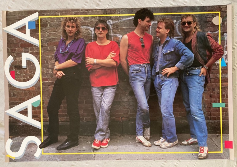 Saga 1985 Promo Poster CBS Records N