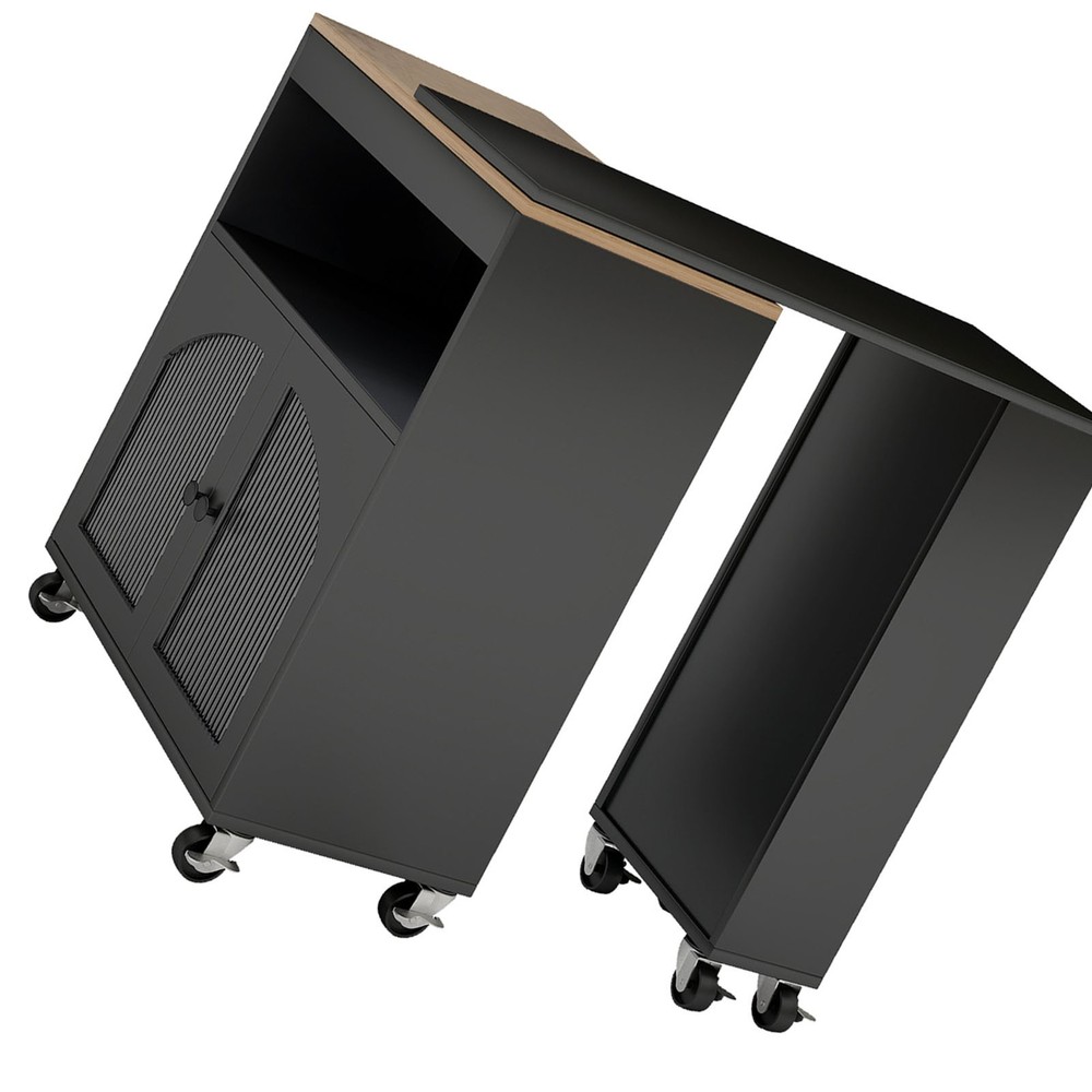 Modern Kitchen Island With Storage Rolling Cart