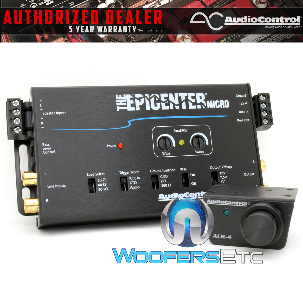 AUDIO CONTROL MICRO EPICENTER DIGITAL BASS ENHANCER SPEAKER & LINE LEVEL INPUTS