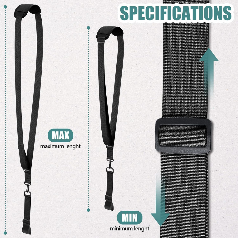 2 Pack Adjustable Metal Detector Sling - Shoulder Strap for Detecting