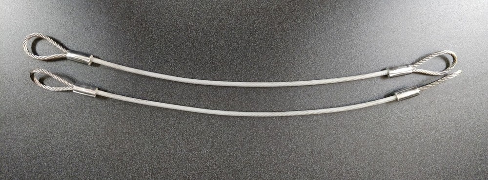 11" SS/Nylon Wire Rope Lanyard Assembly Loop/Loop 3/32" 7X19 920# (36pcs.)