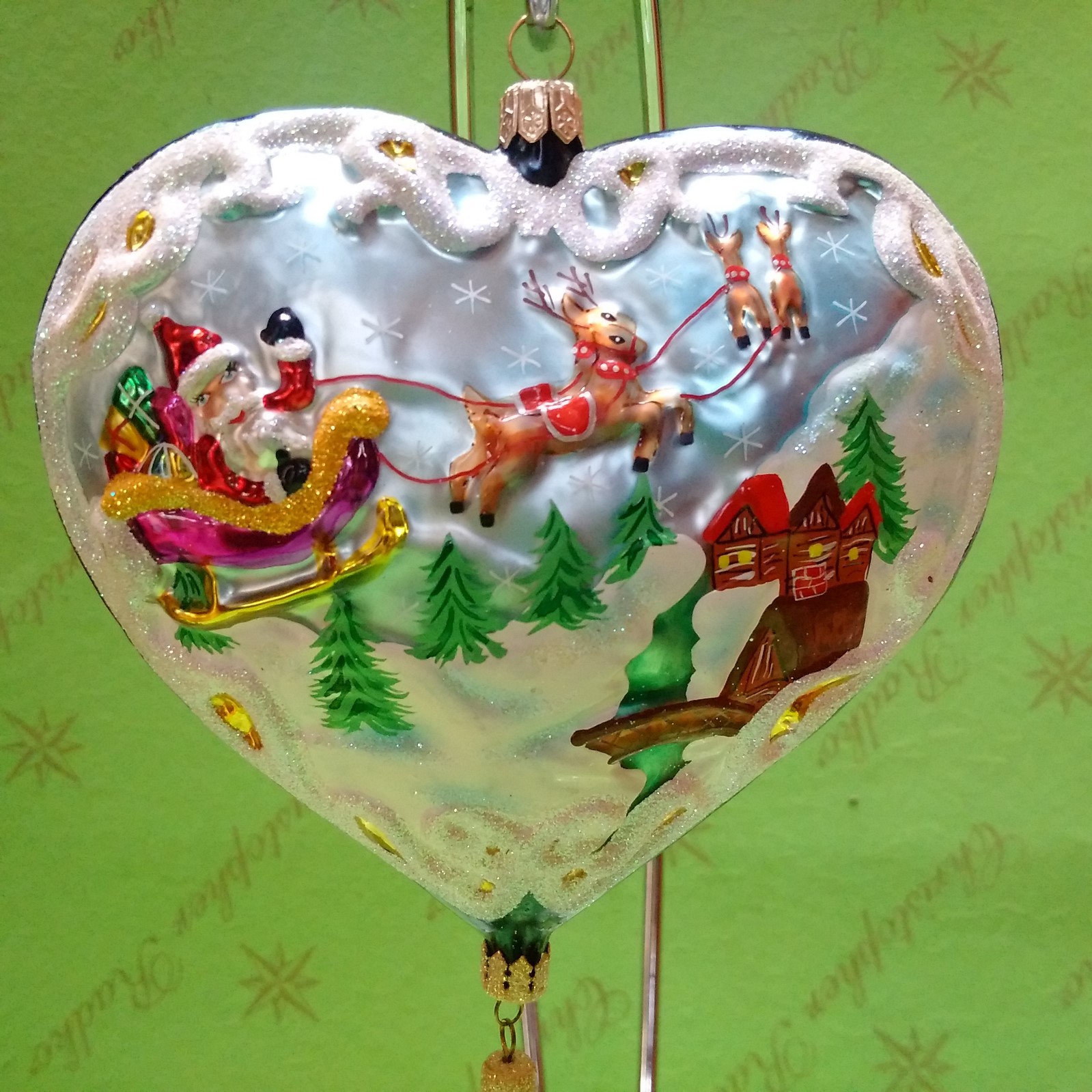 Valentine Christopher Radko Prototype Santa Coming to Town Ornament