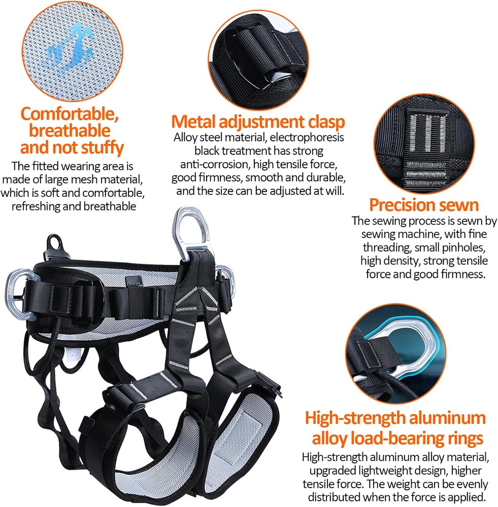 Tree Climbing Gear，Tree Climbing Spikes, Tree Climbing Gear with Adjustable Clim