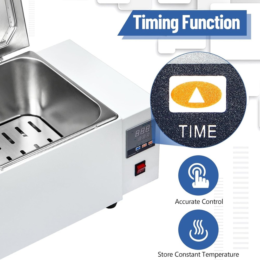 Intelligent 30L Water Bath Precise Temp Control (±0.5℃) & Timer Easy to Operate