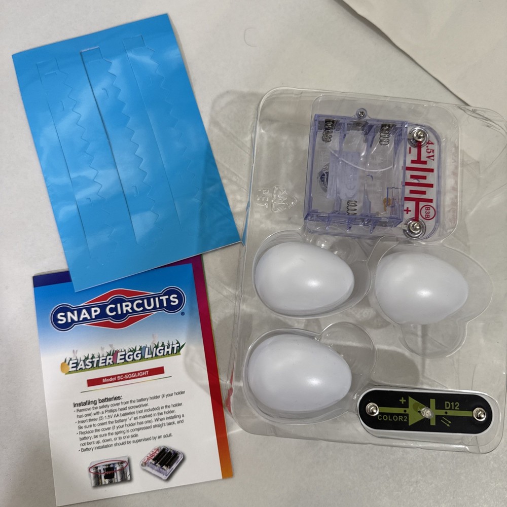 Snap Circuits Stem Decorate Illuminated Basket Stuffers Easter Egg Light Kit