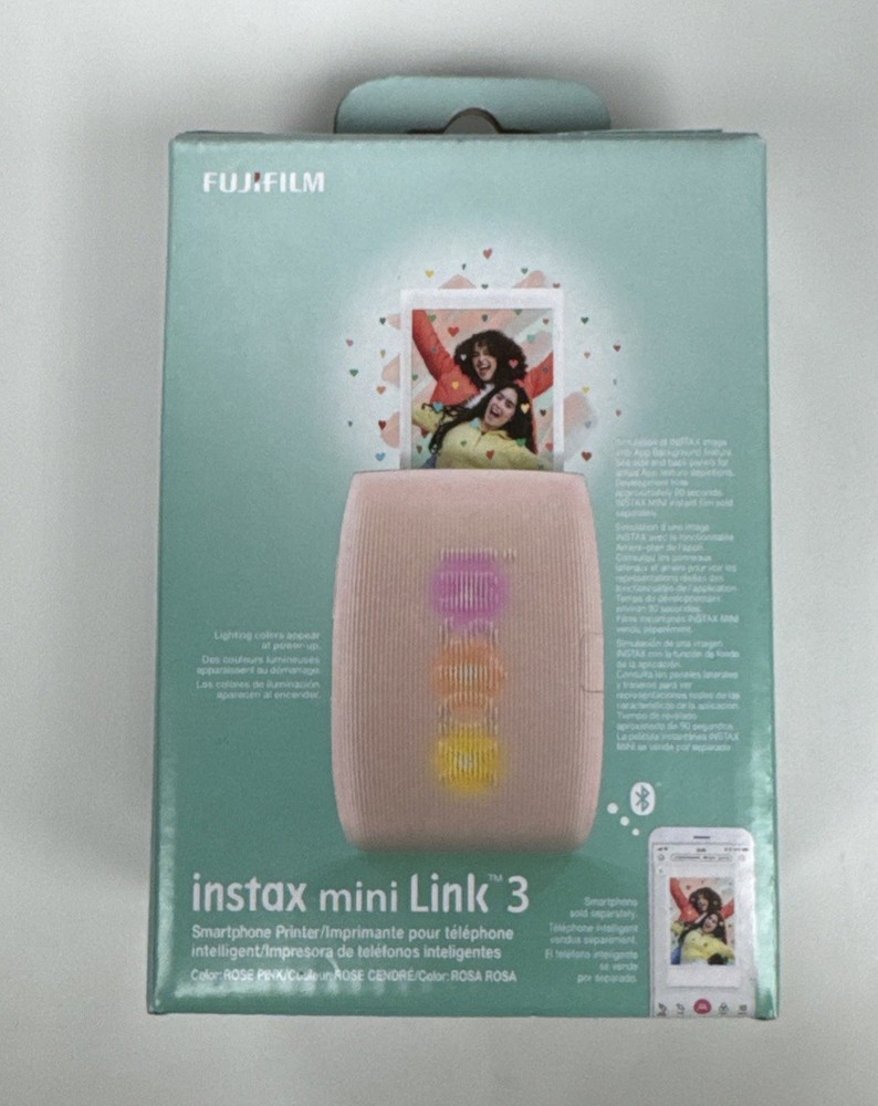 Fujifilm Instax Mini Link 3 Smartphone Printer,  Rose Pink