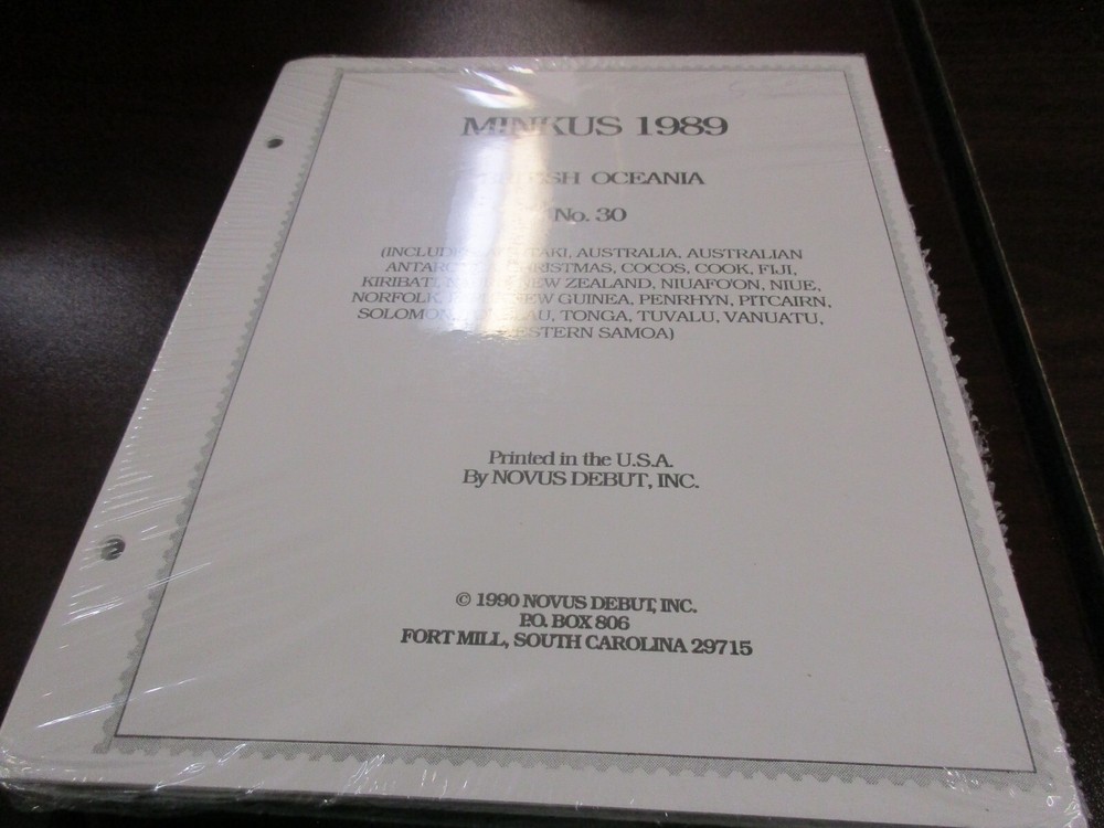 "MINKUS" 1989  MINKUS  BRITISH OCEANIA #30   W/FREE SHIPPING!!!