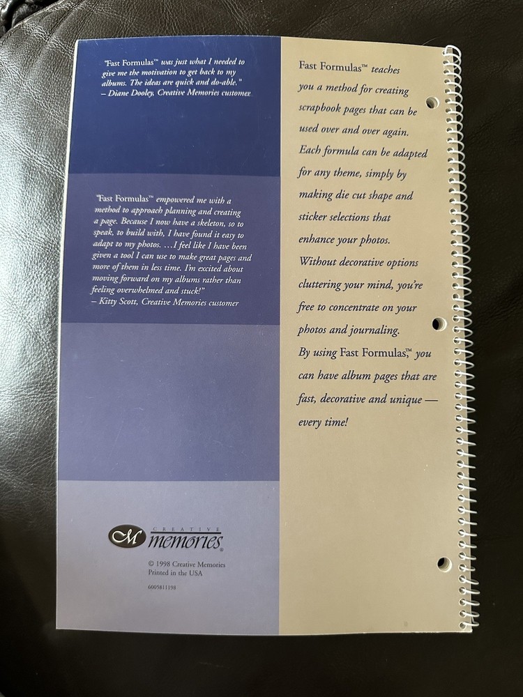 (2) Creative Memories Layout/Formula Books