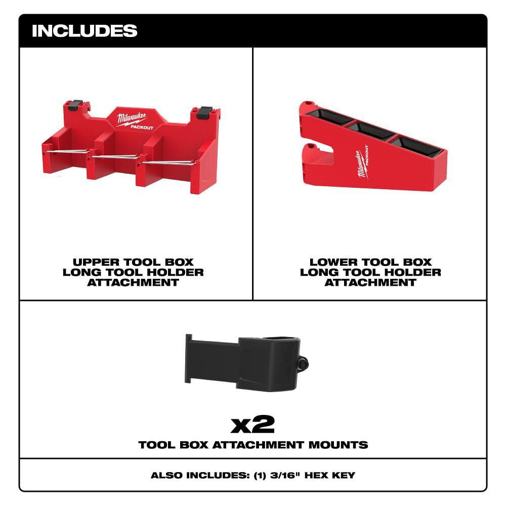 Milwaukee Packout Tool Box Long Tool Holder Attachment