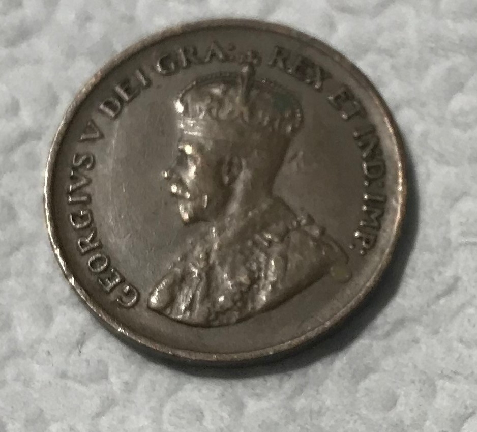 Vintage 1933 Canada One Cent Coin VF