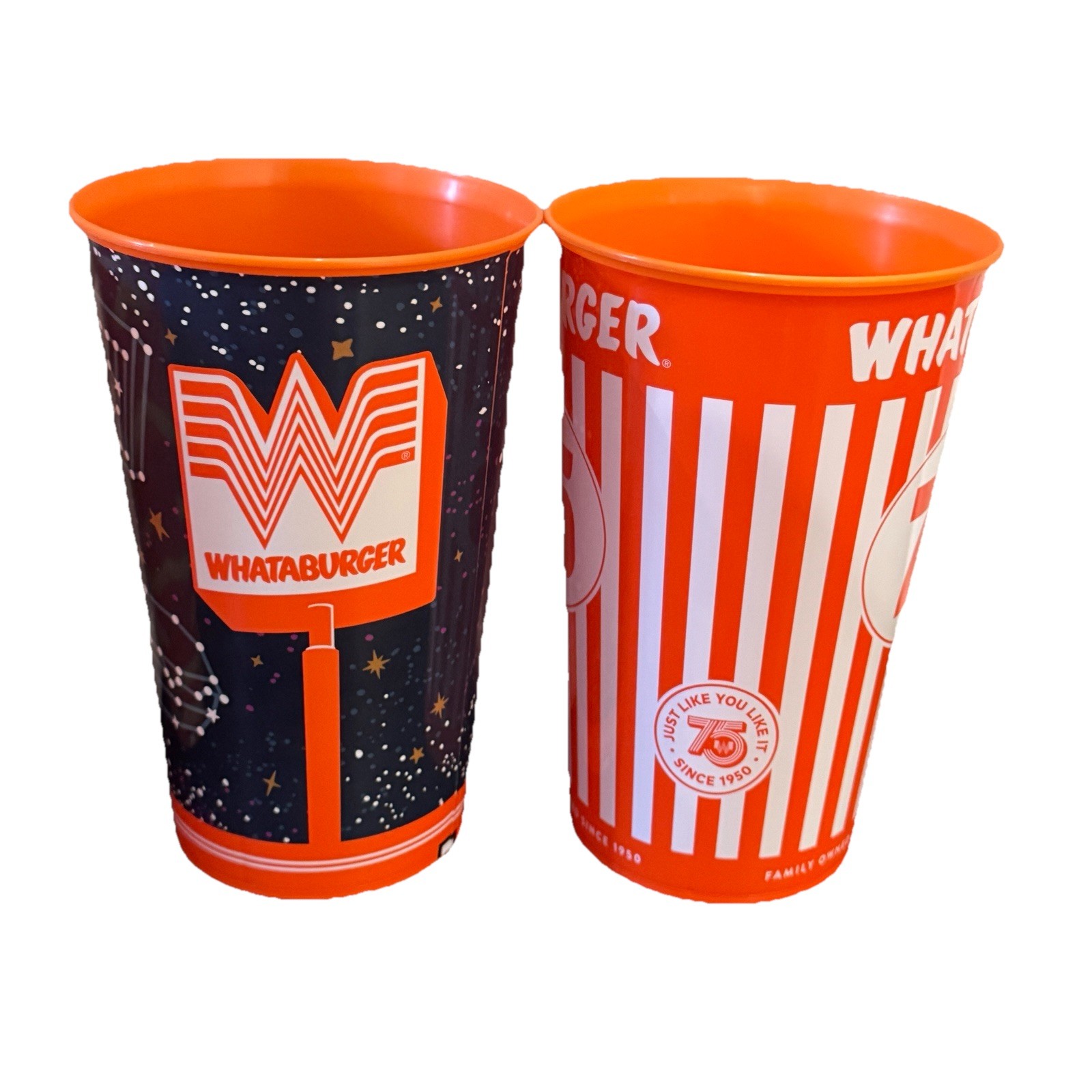 WHATABURGER 75th Anniversary Limited Edition 32 oz Collector Cups Set of 10, New