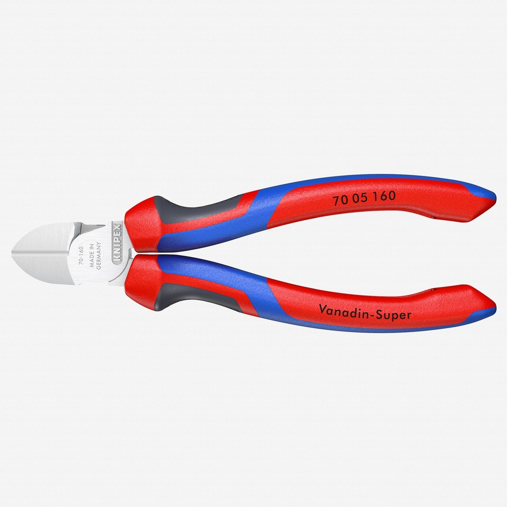 Knipex 6.3" Diagonal Cutters - Chrome w/ MultiGrip