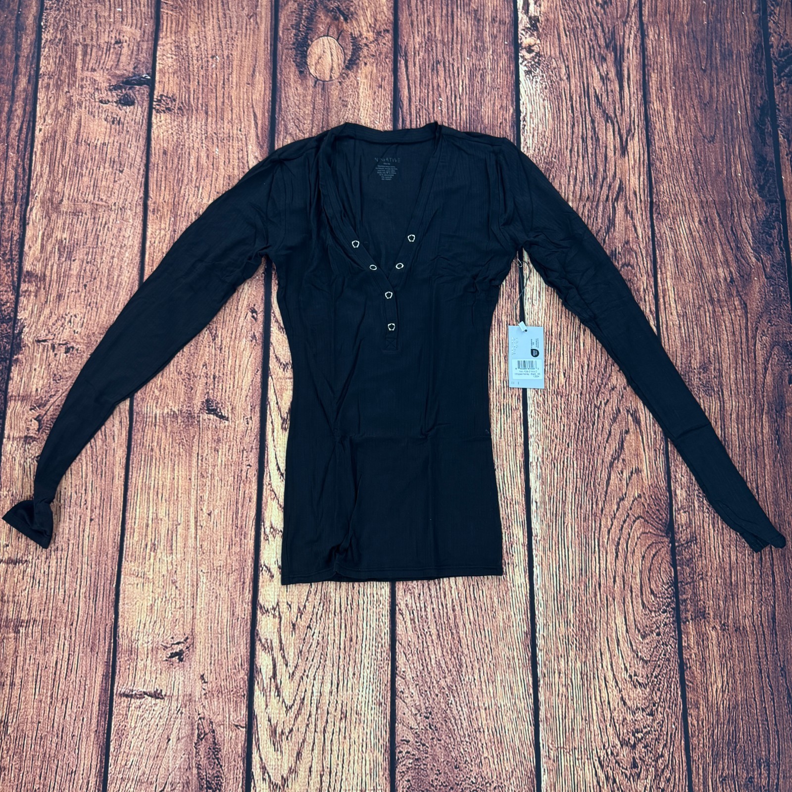 Negative Underwear Women's Whipped Henley Long Sleeve Top - Various Colors