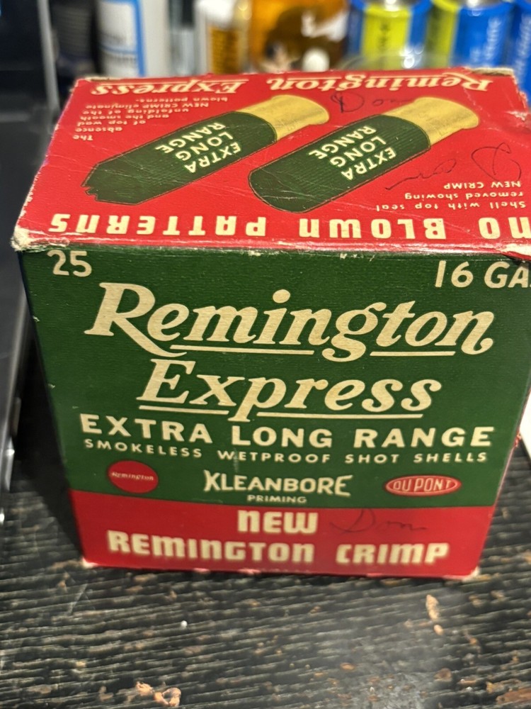 Remington Express 16 Gauge Extra Long Range Shot Shells Empty Box