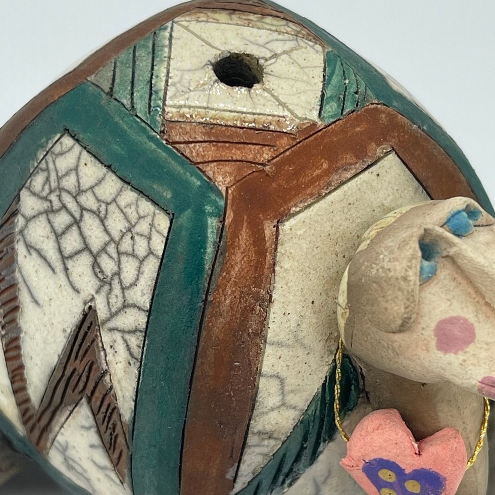 Turtle Ceramic Abstract Sculpture Figurine Statue Signed
