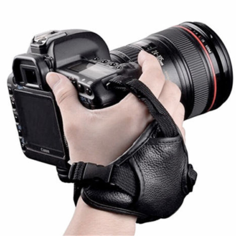 Camera Strap PU Leather Anti-Slip Wristband Triangular Adjustable Handle Strap