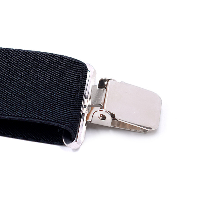 TechTongda Adjustable Mens Braces Suspenders Black 50mm X High Elastic Material