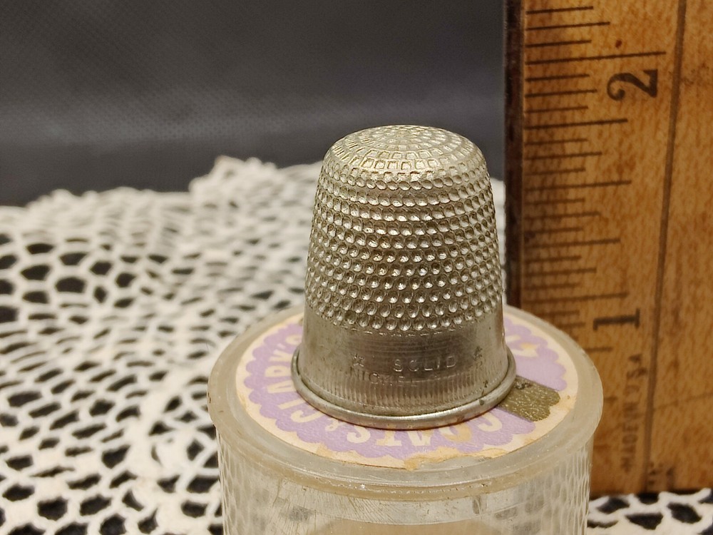 Sewing Thimble. Solid Nickel Silver.