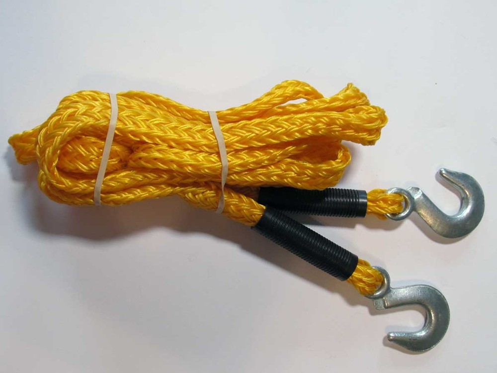 14' 14-ft Yellow Nylon Tow Rope with 1" Hook Notch