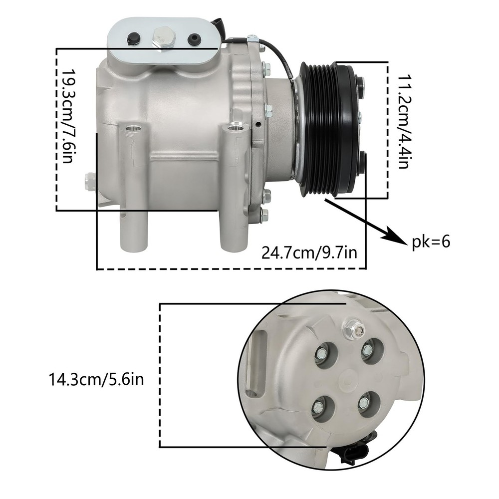 AC Compressor CO 4910AC Replacement for Envoy Ascender Trailblazer 2002-2009