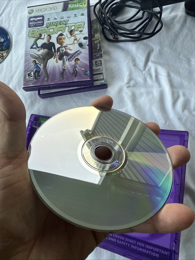 Microsoft Xbox 360 Kinect Connect Motion Sensor Bar W/ 4 Games!