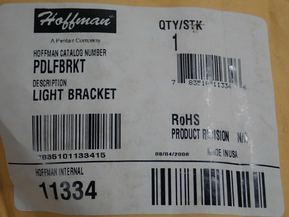 HOFFMAN PDLFBRKT LIGHT BRACKET QUANTITY 4