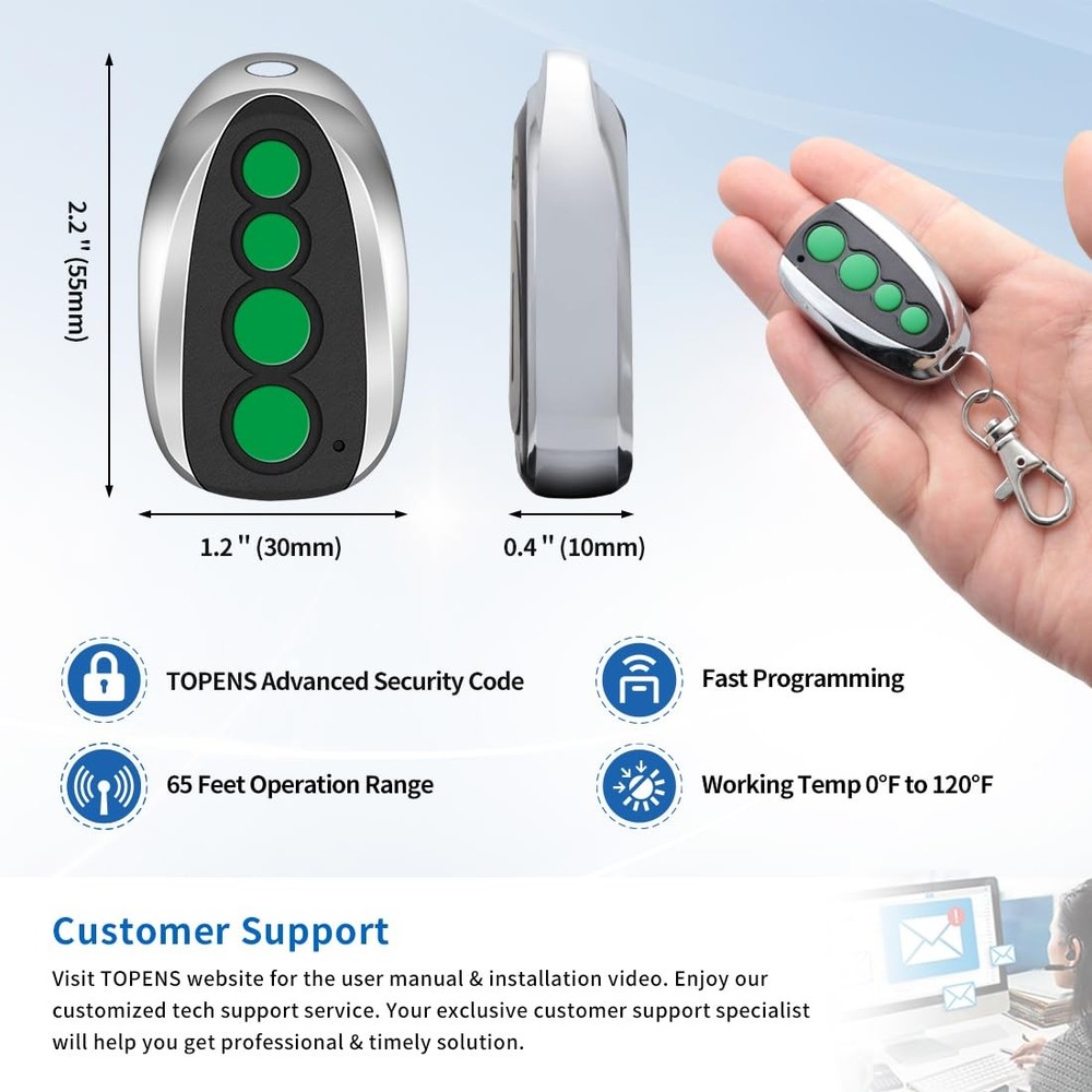 M12 Remote Control 4-Button Transmitter for Automatic Swing Sliding Gate Opener