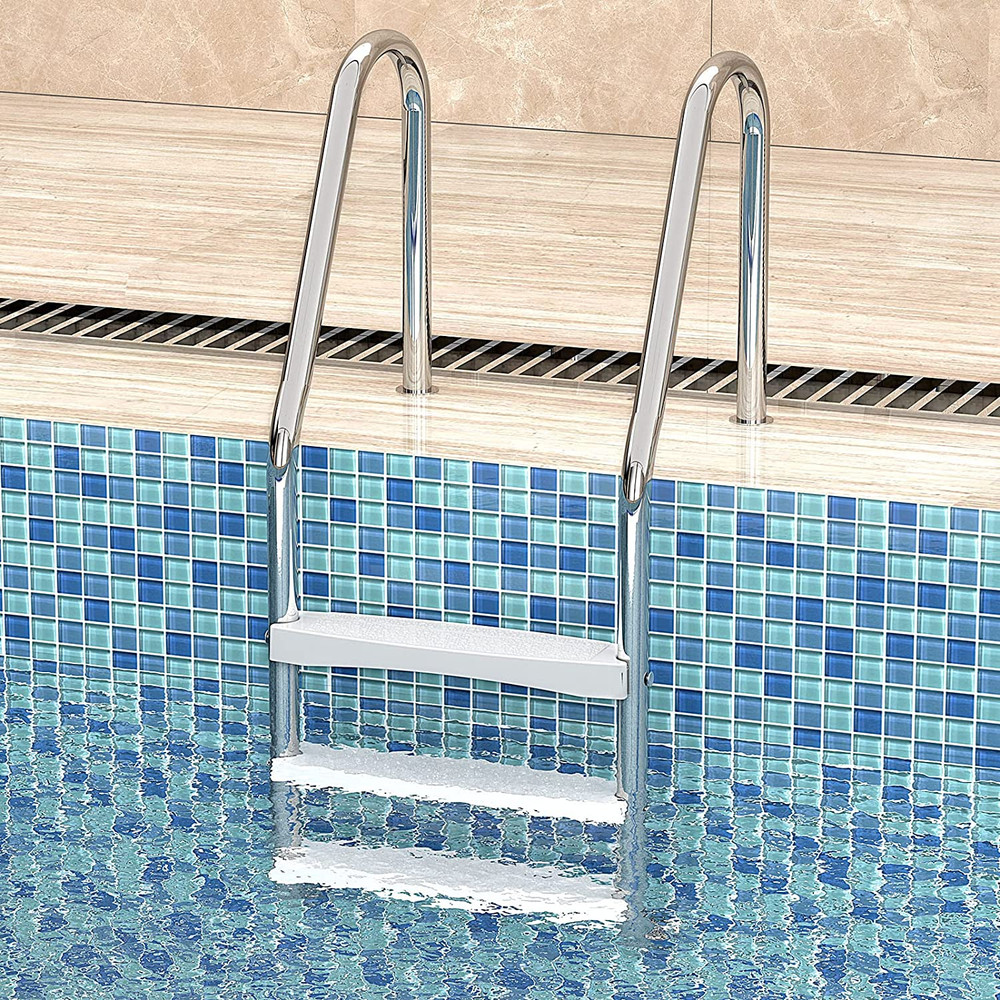Pool Ladder Steps Replacement, (3-Pack) 18" Universal Heavy-Duty Molded Plastic