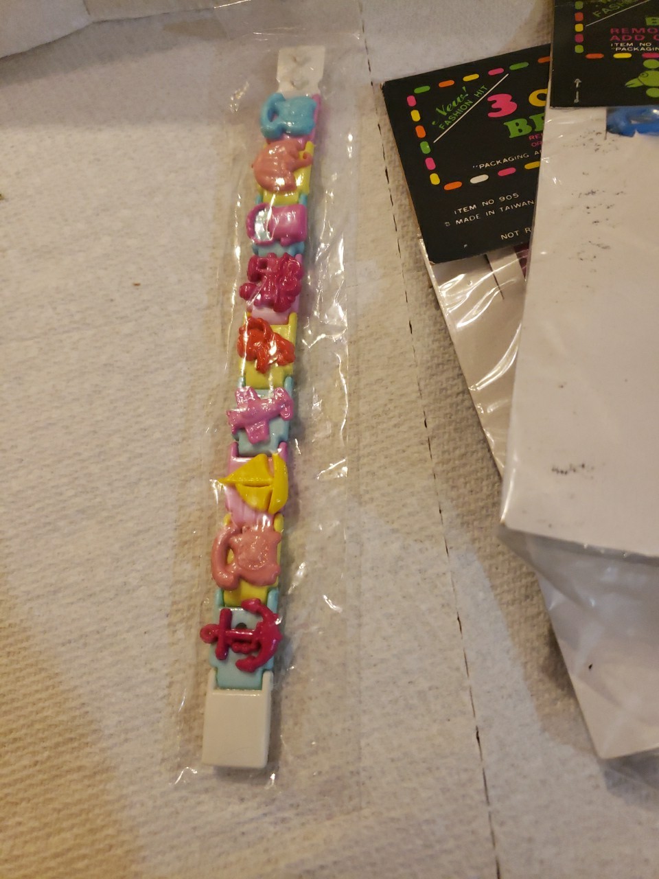 VTG 1980s Clip On Bell Charms /Chains &1 Snap On Bracelet