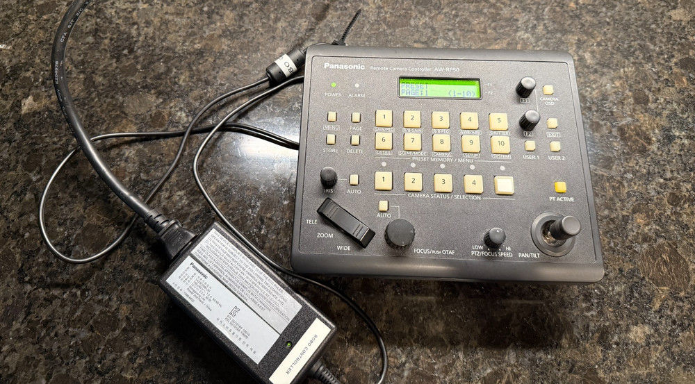 Panasonic AW-RP50N Compact Remote PTZ Camera Controller AP-RP50