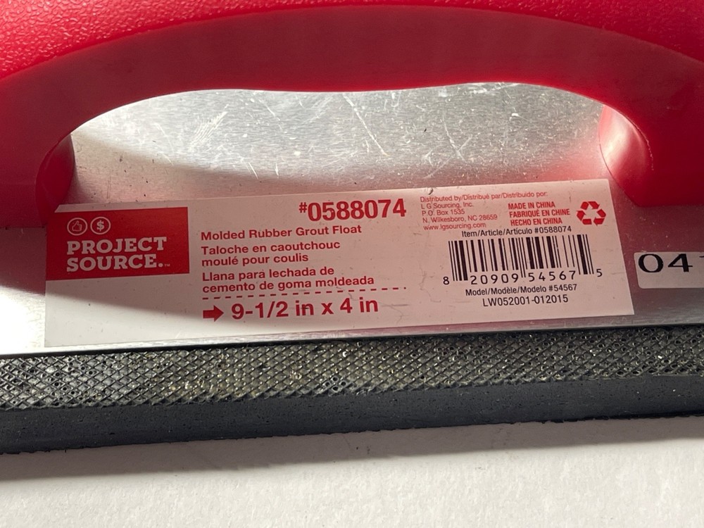 PROJECT SOURCE Molded Rubber Grout Float 9.5" x 4"